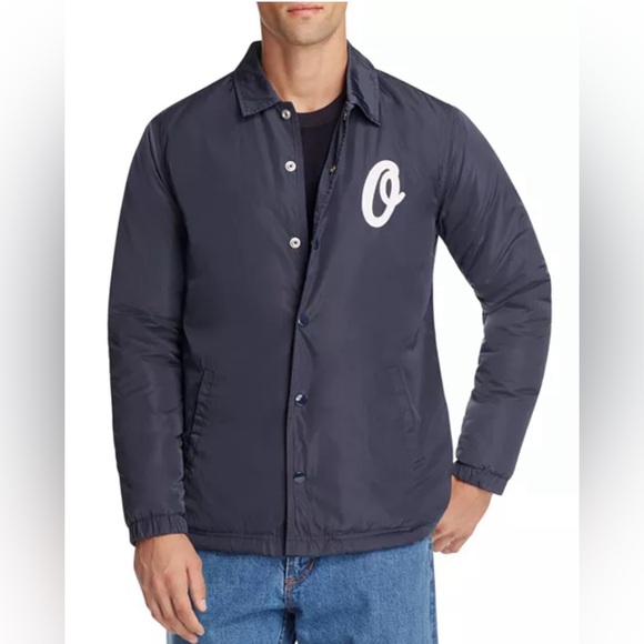 OBEY Sanders Coaches Regular Fit Jacket Dusty Navy Size Large - Picture 9 of 10